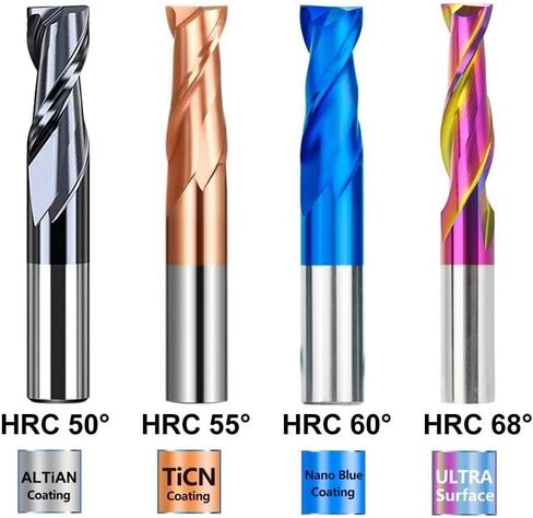 6mm 8mm 10mm شانك طحن القاطع 2 جهاز التوجيه الفلوت بت 1-12 ملم Tungsten Carbide End Mill HRC 45 CNC Machine Milling Bit CNC Bit (TICN Coated ، 4xd4x10x50l) in Saudi Arabia