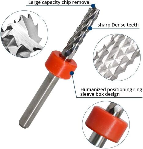 10Pcs 3.175mm 1/8" Shank PCB Corn Teeth End Mill Engraving Bits CNC Router Bits Set Milling Cutter Carbide Milling Tools(2.1mm 10Pcs) in Kuwait