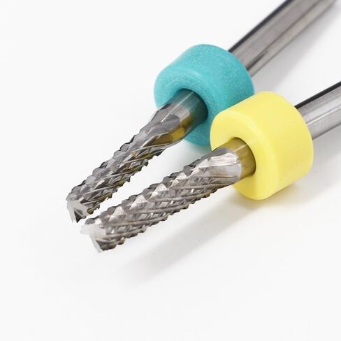 10Pcs 3.175mm 1/8" Shank PCB Corn Teeth End Mill Engraving Bits CNC Router Bits Set Milling Cutter Carbide Milling Tools(2.1mm 10Pcs) in Kuwait