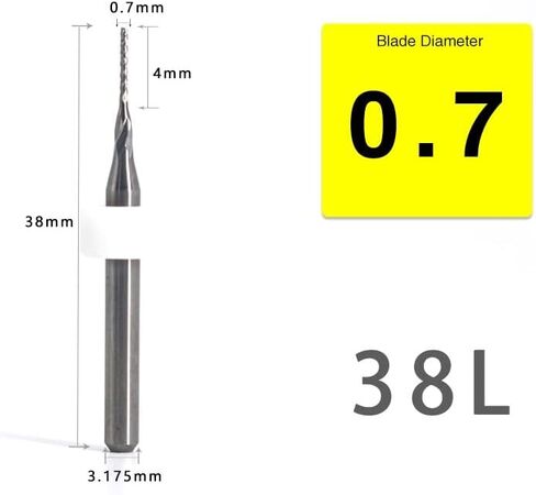 10Pcs 3.175mm 1/8" Shank PCB Corn Teeth End Mill Engraving Bits CNC Router Bits Set Milling Cutter Carbide Milling Tools(2.1mm 10Pcs) in Kuwait