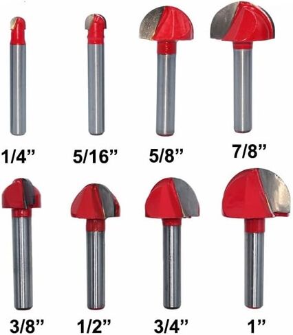 6/6.35mm كرات الكرة الموجه BETTER ROUTER Round Round Milling Cutter لـ CNC RADIUS CORE BOX Solid Carbide Bit Woodworking Tools (B-03) in Saudi Arabia