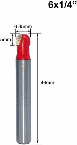 6/6.35mm كرات الكرة الموجه BETTER ROUTER Round Round Milling Cutter لـ CNC RADIUS CORE BOX Solid Carbide Bit Woodworking Tools (B-03) in Saudi Arabia