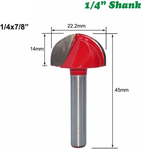 6/6.35mm Shank Ball Nose Router Bit Round Milling Cutter for CNC Radius Core Box Solid Carbide Drill Bit Woodworking Tools(B-03) in Saudi Arabia