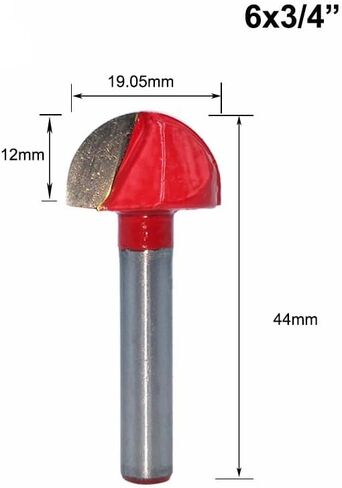 6/6.35mm Shank Ball Nose Router Bit Round Milling Cutter for CNC Radius Core Box Solid Carbide Drill Bit Woodworking Tools(B-03) in Saudi Arabia