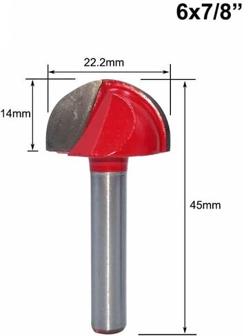 6/6.35mm Shank Ball Nose Router Bit Round Milling Cutter for CNC Radius Core Box Solid Carbide Drill Bit Woodworking Tools(B-03) in Saudi Arabia