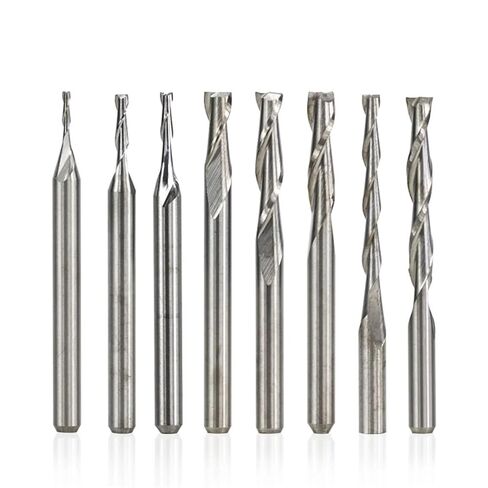 10pcs 3.175 Shank 2 Flute End Mill CNC جهاز التوجيه بتات الخشب/Carbide Milling Crbide (1.5xd3.175x8) in Saudi Arabia