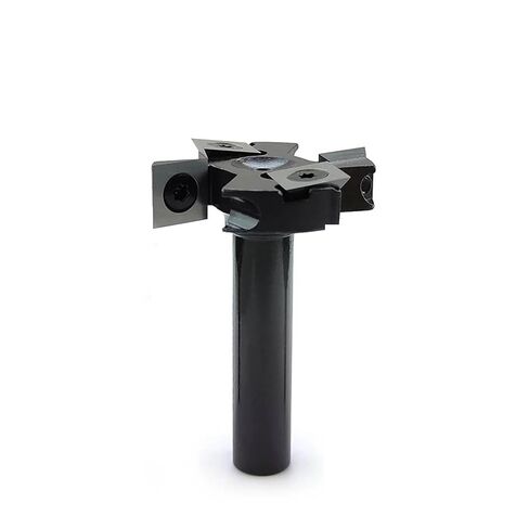 6.35/8/12mm Shank CNC Spoilboard Surfacing Router Bit 2+2-Flutes Wood Planer Bit Insert Carbide Slab Flattening Milling Cutter(6.35X25.4mm no Parts) in Kuwait