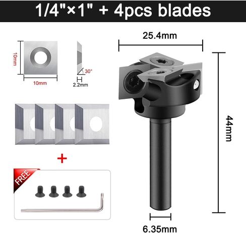 6.35/8/12mm ساق CNC CNC SPACKING SROUTER BIT 2+2-FLUTES WOOD PRAINER BET INSERT CARBIDE SLAB CATTERNING CUTTER in Saudi Arabia