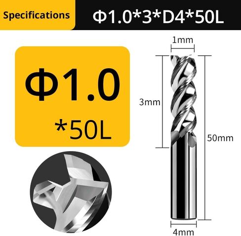 HRC62 High Gloss Aluminum Milling Cutter U Groove 3 Flute Mirror Polished End Mill CNC Alloy Tungsten Steel Router Bits(5xD5X75L) in Saudi Arabia