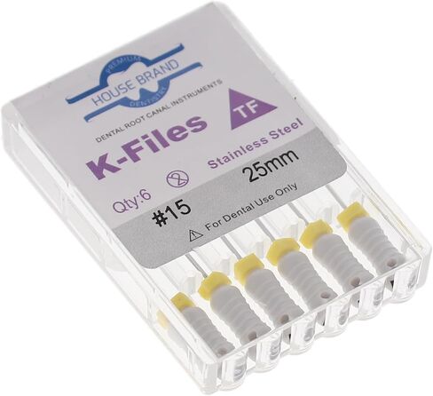 400215 HSB K-Files Flex-Type 25mm #15 White Stainless Steel 6/Pk in Saudi Arabia