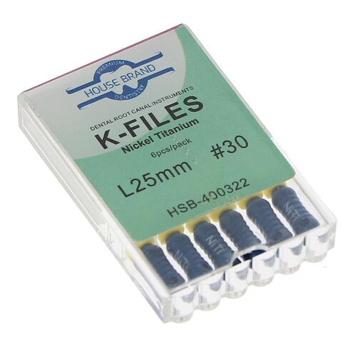 400322 HSB Endodontic K-Files NiTi 25mm #30 6/Pk in Saudi Arabia