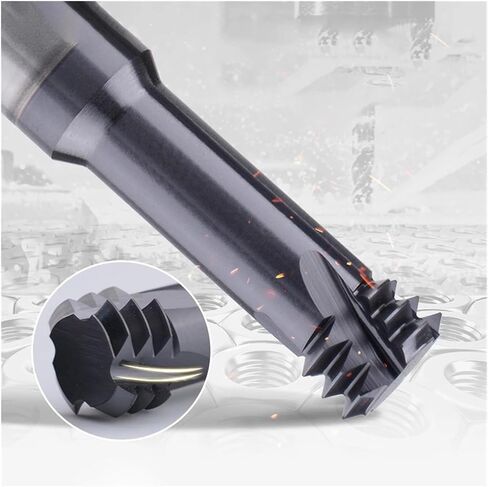 HRC65 Thread Mill Coated Solid Carbide 3 Teeth Miniature Pitch CNC Internal Machining Cutter Tool M3 M4 M5 M6 M8 M10 M12 M20 Tap(23mm) in Saudi Arabia