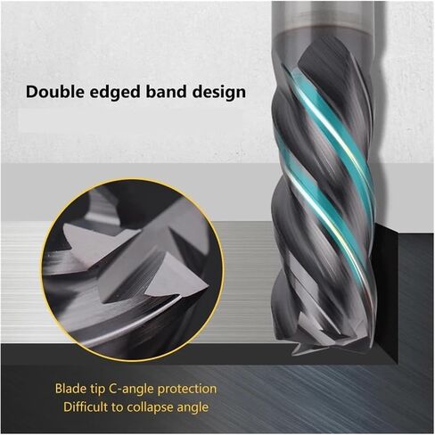 HRC70 CNC Carbide Flat End Mill Tungsten Cutter 4 أداة تصنيع الفولاذ المعدنية الفلوت 4 6 8 12 20 شانك مفتاح التوجيه مربع بت (HRC68،5 PCS_12x30x12x75) in Saudi Arabia