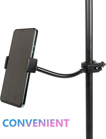 Mic Stand Phone Holder, Flexible Phone Holder for Microphone Stand, Flexible Phone Mount for Microphone Music Stand, Adjustable Holder for iPhone Samsung Any Smartphones (Mic-Long) in Kuwait