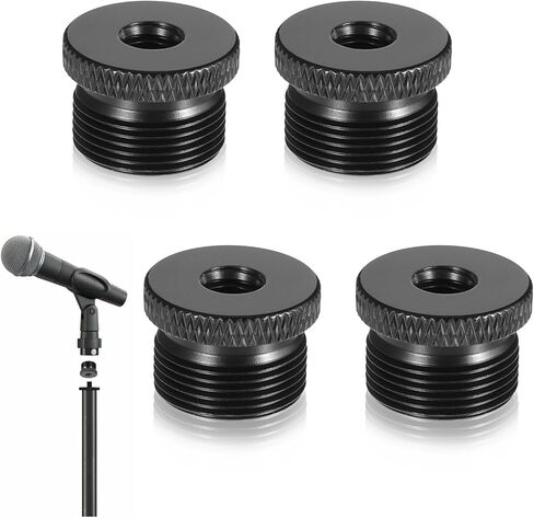4 PCS MIC Stand Adapter Microphone Stand Adapter 1/4 Female to 5/8 Male Screw Adapter Thread Triped Adapter for Microphone حامل إلى ترايبود الكاميرا in Saudi Arabia