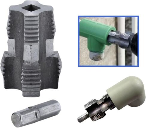 Steel PVC Pipe Tap 1/2" 3/4" Water Pipe Internal Thread Opener Hand Tools for Electric Drill Compatible Pipe Threader in Kuwait