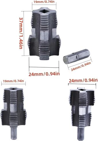 Steel PVC Pipe Tap 1/2" 3/4" Water Pipe Internal Thread Opener Hand Tools for Electric Drill Compatible Pipe Threader in Kuwait
