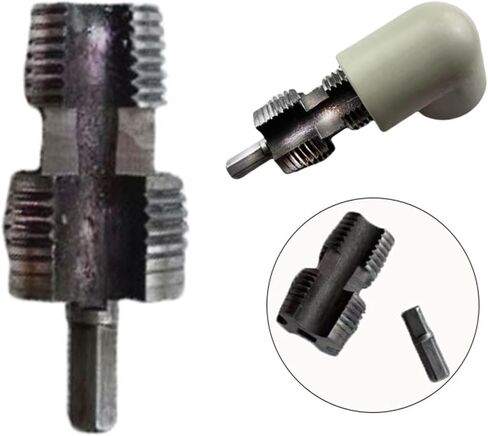 Steel PVC Pipe Tap 1/2" 3/4" Water Pipe Internal Thread Opener Hand Tools for Electric Drill Compatible Pipe Threader in Kuwait