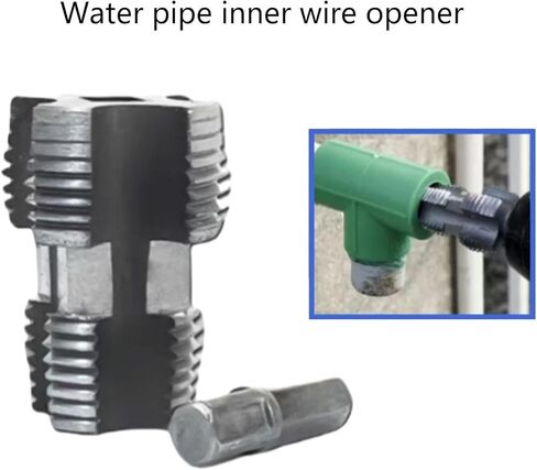Steel PVC Pipe Tap 1/2" 3/4" Water Pipe Internal Thread Opener Hand Tools for Electric Drill Compatible Pipe Threader in Kuwait