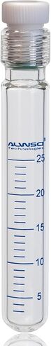 ALWSCI 35ml Heavy Wall Pressure Bottle, 3.3 Borosilicate, 30x150mm, Lab High Glass Pressure Vessel, Cylindrical with 12mm PTFE Thread Seal Plug in Saudi Arabia