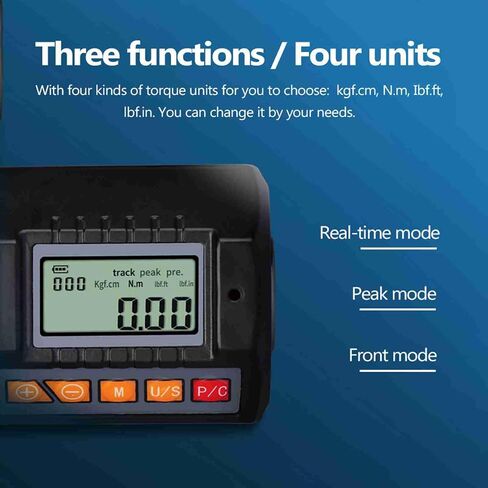 Adjustable LCD Display Screen Digital Torque Wrench Meter Professional Electronic Meter Utility Tool for Car Repairing ABS Material 1/2 1/4 3/8inch Size (200N.m) in Saudi Arabia