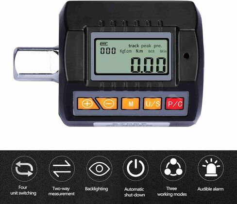 Adjustable LCD Display Screen Digital Torque Wrench Meter Professional Electronic Meter Utility Tool for Car Repairing ABS Material 1/2 1/4 3/8inch Size (200N.m) in Saudi Arabia