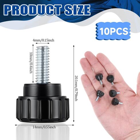 10 PCS M4 × 10 مم من الصلب الكربون الكربون إبهام الكربون الأسود جولة مسامير التمشي in Saudi Arabia