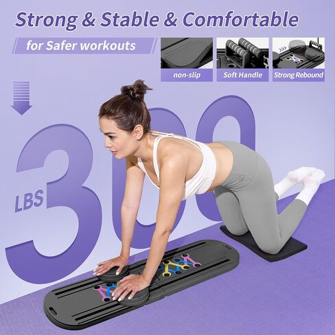 Pilates Board Performer Premium 15-in-1 قابلة للطي-العرض الرقمي للمنزل المنزلي المحمول ، نطاقات المقاومة ، لوحة التوازن وجهاز التوقيت-مثالي لعلاج ABS والتمرين الأساسي والجسم الكامل للنساء in Saudi Arabia