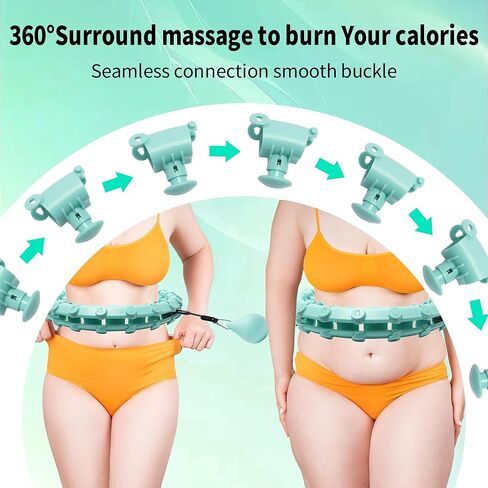 Coolboss مرجحة تمرين هولا دائرة 33 عقدة اللانهاية hoola fit hoop بالإضافة إلى الحجم لفقدان وزن البالغين - حلقة الخصر التمرين الذكية ، قابلة للفصل والتعديل المعدات الصامتة المركبة السايان in Kuwait