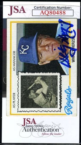Y Herzog JSA Coa وقعت عام 1978 Topps Autograph - بطاقات موقعة بالبيسبول in Saudi Arabia
