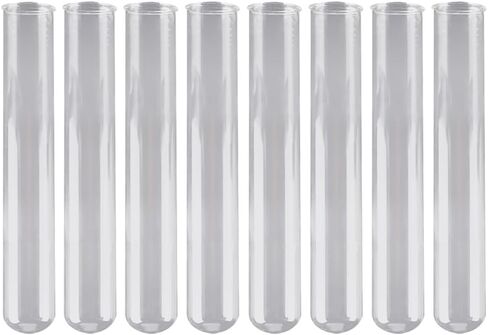 GSHLLO 8 Pcs Clear Test Tubes Hydroponic Glass Tube Floral Water Tubes House Plant Propagation Test Tubes Resin Vase Model Test Tube Liquid Storage Tubes Science Experiment Tubes in Saudi Arabia