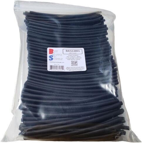 شراء التزويد التلقائي # BAS13801R (25 عدد) أحمر 3: 1 أنابيب تقليص الحرارة مزدوجة الجدار لاصق مبطن ، السيارات والصف البحري - الحجم: I.D 3/16 "(4.8 مم) - 6 بوصة أقسام in Kuwait