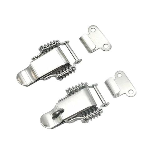 2Pcs-108-Steel Latch DK108 Spring Buckle Suitcase Chest Tool Box Locking Toggle Latch Hasp Lock Hardware Jewlery Box in Kuwait