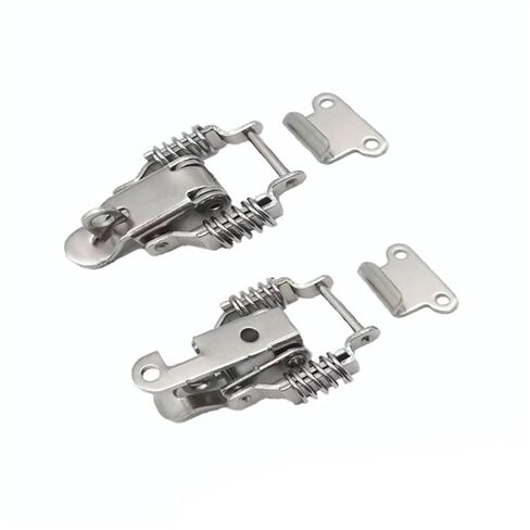 2Pcs-108-Steel Latch DK108 Spring Buckle Suitcase Chest Tool Box Locking Toggle Latch Hasp Lock Hardware Jewlery Box in Kuwait