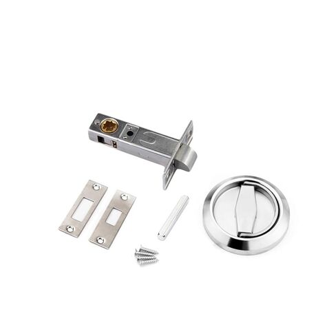 Black Set Hidden Door Locks Stainless Steel Handle Kitchen Bedroom Invisible Pulls Mechanical Outdoor Lock for Fire Proof Hardware 1Pcs in Kuwait