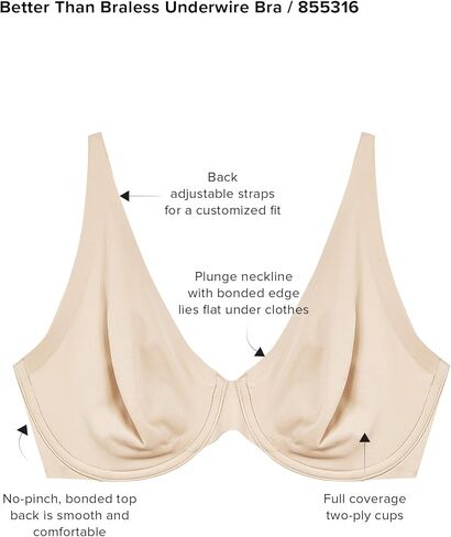 Wacoal Women أفضل من Braless سلس غير مبال بغطاء underwire bra ، 855316 in Saudi Arabia