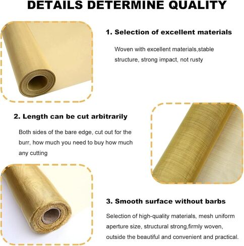 TIST Copper Mesh Sieve Yellow Copper Wire Mesh Anti-Static Copper Wire Mesh Can Be Used for Electromagnetic Signal Shielding Copper Mesh Rolls in Saudi Arabia