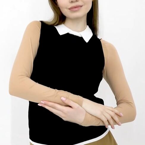 Large Golf Cooling Innerwear Women UV Protection Base Layer Inner Top Shirt Long Sleeves Crew Neck White in Saudi Arabia