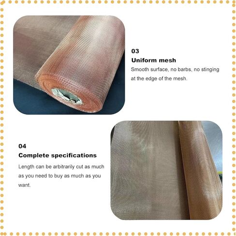 TIST Copper Mesh Sieve Yellow Copper Wire Mesh Anti-Static Copper Wire Mesh Can Be Used for Electromagnetic Signal Shielding Copper Mesh Rolls in Saudi Arabia