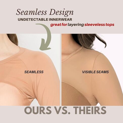 Large Golf Cooling Innerwear Women UV Protection Base Layer Inner Top Shirt Long Sleeves Crew Neck White in Saudi Arabia