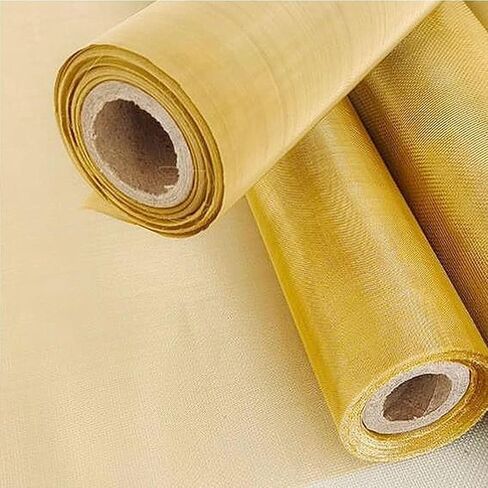 TIST Copper Mesh Sieve Metal Wire Mesh Roll Fine Wire Filter Mesh Gauze Mesh Radiant Copper Mesh Cloth Copper Mesh Filter for Home Factory Copper Mesh Rolls(Brass 30mesh) in Saudi Arabia