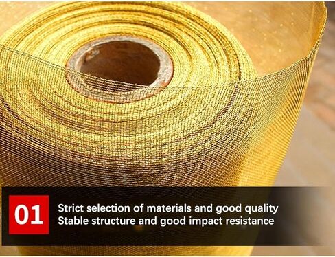 TIST Copper Mesh Sieve Metal Wire Mesh Roll Fine Wire Filter Mesh Gauze Mesh Radiant Copper Mesh Cloth Copper Mesh Filter for Home Factory Copper Mesh Rolls(Brass 30mesh) in Saudi Arabia