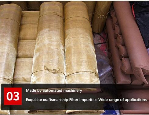 TIST Copper Mesh Sieve Metal Wire Mesh Roll Fine Wire Filter Mesh Gauze Mesh Radiant Copper Mesh Cloth Copper Mesh Filter for Home Factory Copper Mesh Rolls(Brass 30mesh) in Saudi Arabia