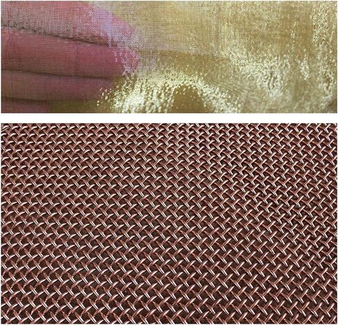 TIST Copper Mesh Sieve Metal Wire Mesh Roll Fine Wire Filter Mesh Gauze Mesh Radiant Copper Mesh Cloth Copper Mesh Filter for Home Factory Copper Mesh Rolls(Brass 30mesh) in Saudi Arabia