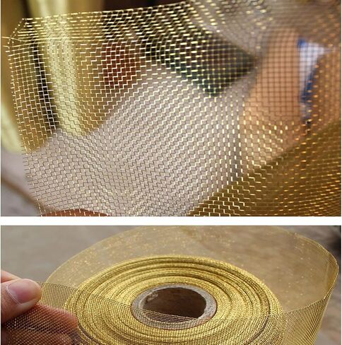 TIST Copper Mesh Sieve Metal Wire Mesh Roll Fine Wire Filter Mesh Gauze Mesh Radiant Copper Mesh Cloth Copper Mesh Filter for Home Factory Copper Mesh Rolls(Brass 30mesh) in Saudi Arabia