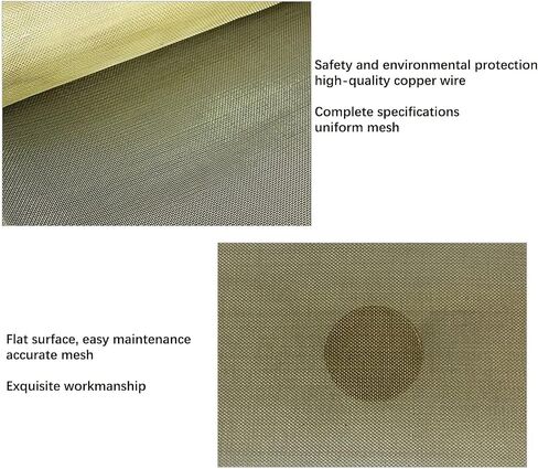 TIST Copper Mesh Sieve Copper Wire Mesh, Wire Mesh Rolls Fine Filament Filter Gauze Mesh Radiant Copper Mesh Rolls Copper Mesh Rolls(Brass 20mesh) in Saudi Arabia