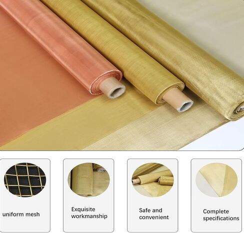 TIST Copper Mesh Sieve Copper Wire Mesh, Wire Mesh Rolls Fine Filament Filter Gauze Mesh Radiant Copper Mesh Rolls Copper Mesh Rolls(Brass 20mesh) in Saudi Arabia