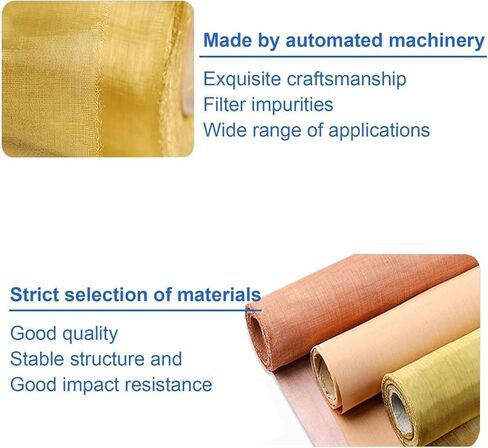 TIST Copper Mesh Sieve Brass Mesh 100 Mesh Dense Filter, Suitable for Gardening Window Mesh Crafts, Etc Copper Mesh Rolls in Saudi Arabia