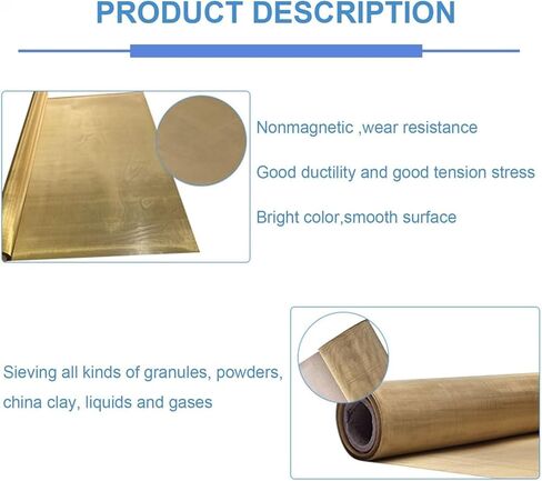 TIST Copper Mesh Sieve Brass Mesh 100 Mesh Dense Filter, Suitable for Gardening Window Mesh Crafts, Etc Copper Mesh Rolls in Saudi Arabia