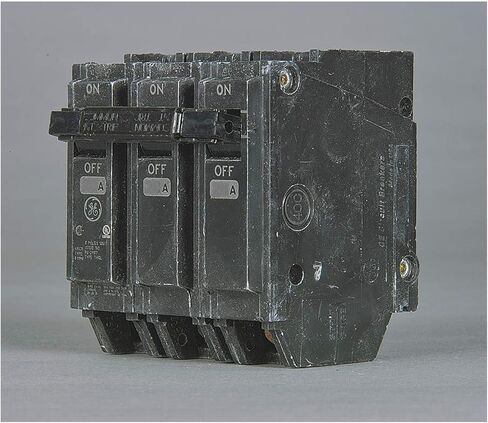 GE Plug in Circuit Breaker, THQL, Number of Poles 3, 45 Amps, 240VAC, Standard in Saudi Arabia